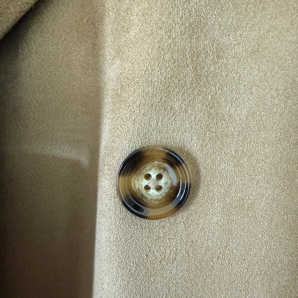 Abercrombie & Fitch Classic Camel Suede Trench Coat - Picture 5 of 7